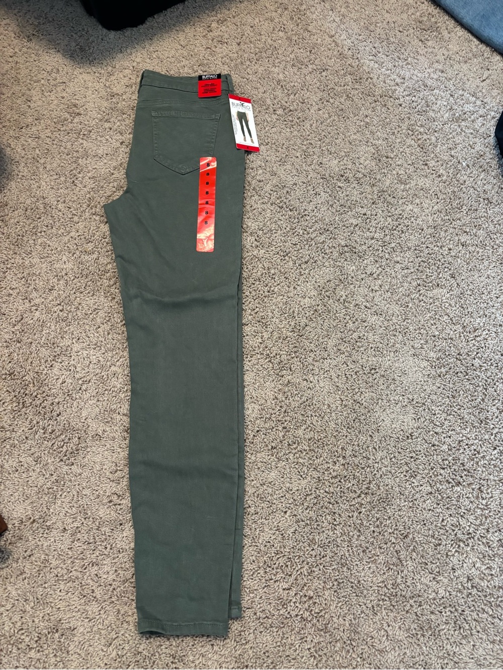 Buffalo David Bitton Men's Olive Green Skinny Jeans